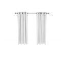 Highkey Collins Blackout Curtain; 52 x 63 in. - 2 Panels - White LR1582443